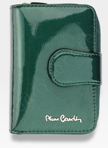 Portfel Damski Pierre Cardin 05 LINE 115 Zielony Skóra Naturalna Pionowy Mały RFID Secure