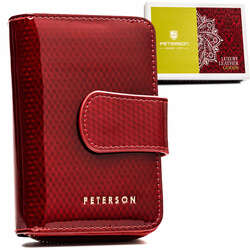 Skórzany portfel damski w orientacji pionowej Peterson