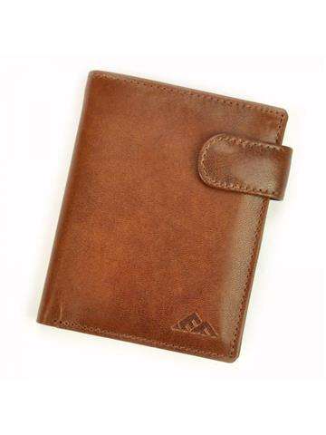 Skórzany portfel męski EL FORREST 543-26 RFID brązowy