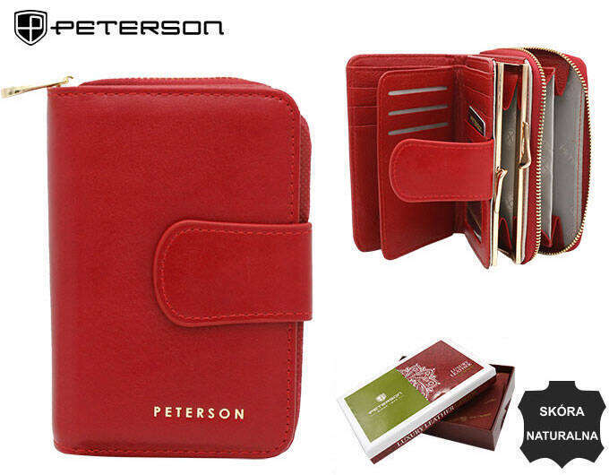 Klasyczny skórzany portfel damski - Peterson