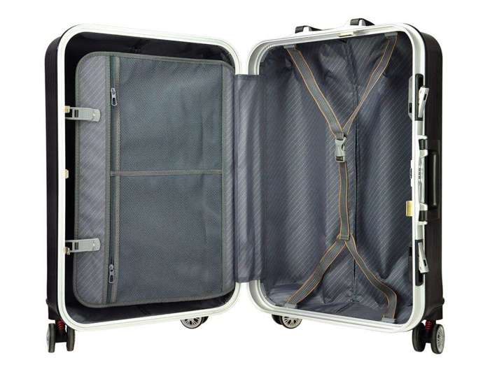 Komplet walizek 2w1 A4 Ormi PC016 ciemny srebrny