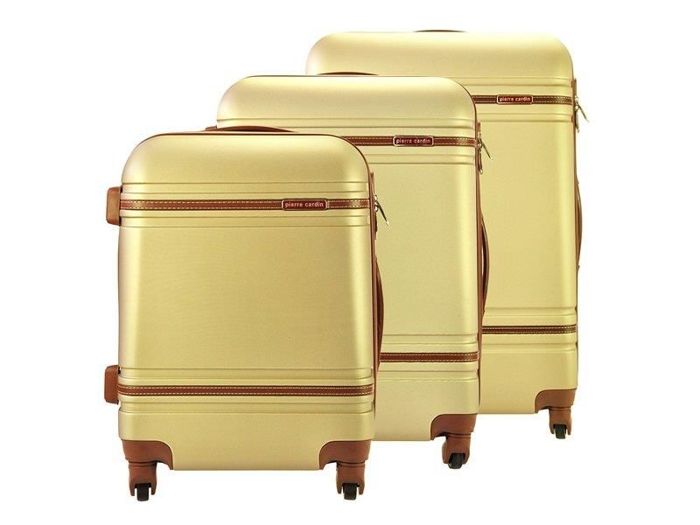 Komplet walizek 3w1 A4 Pierre Cardin 877 LISA01 x3 Z złoty