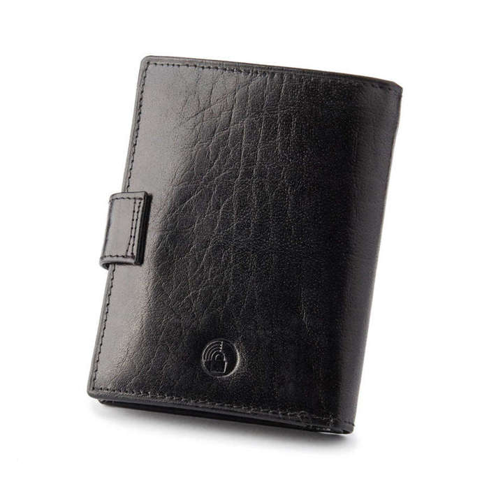 Skórzany portfel Męski z transparentnymi kieszonkami — Peterson