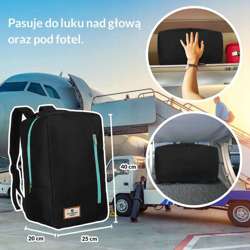 Poręczny, wodoodporny plecak-bagaż podręczny do samolotu — Peterson