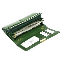 Portfel Damski Gregorio GS-106 Zielony Skóra Naturalna Duży Poziomy RFID Secure