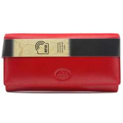 Portfel Damski Skórzany EL FORREST 922-47 RFID Czerwony z Zabezpieczeniem Antykradzieżowym