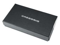 Portfel Damski Skórzany Gregorio GF106 Popiel Duży Poziomy RFID Secure