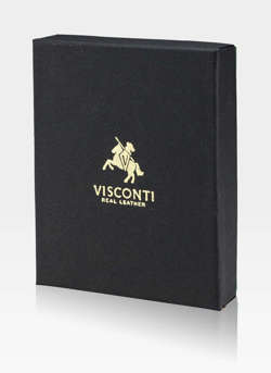 Portfel Męski Skórzany Visconti Super Slim RFID ART-52 Skóra Naturalna Brąz
