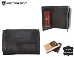 Skórzany, klasyczny, mały portfel damski — Peterson