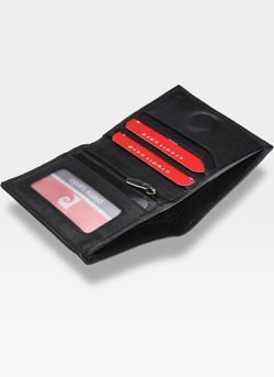 Skórzany portfel męski Pionowy Pierre Cardin Tilak51 1810 RFID Czarny