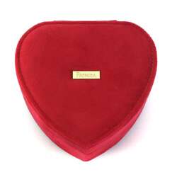 Szkatułka Organizer Kuferek PATRIZIA Na biżuterię w Kształcie Czerwonego Serca Walentynki Prezent Dla niej